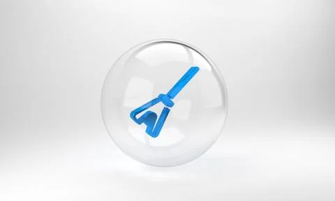 Blue Mop icon isolated on grey background. Cleaning service concept. Glass ci Illustration