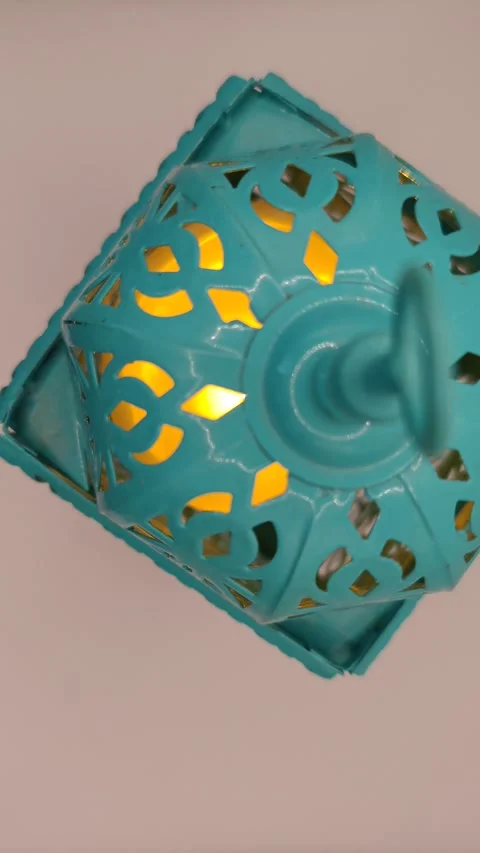 Blue Moroccan lantern Stock Footage 329936911