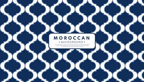 Blue Moroccan pattern background. Islamic window style concept. Arabic wall.. Stock Illustration