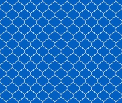 Blue moroccan seamless pattern, islamic pattern, textile Stock Illustration