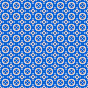 Blue Moroccan tile Pattern in Vector Stock Illustration