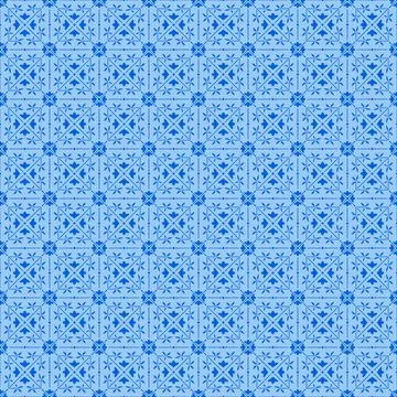 Blue Moroccan tile Pattern in Vector Stock Illustration