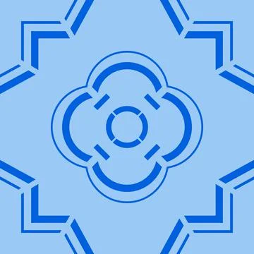 Blue Moroccan tile Pattern in Vector Stock Illustration