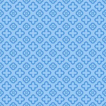 Blue Moroccan tile Pattern in Vector Stock Illustration