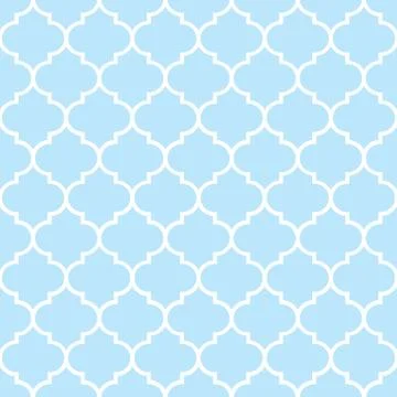 Blue Moroccan tiles seamless pattern Stock Illustration
