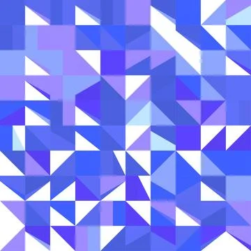 Blue mosaic geometric pattern with circular eye shapes modern background Stock Illustration
