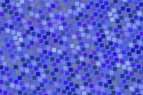 Blue mosaic pattern background with small squares and pixels Stock Illustration