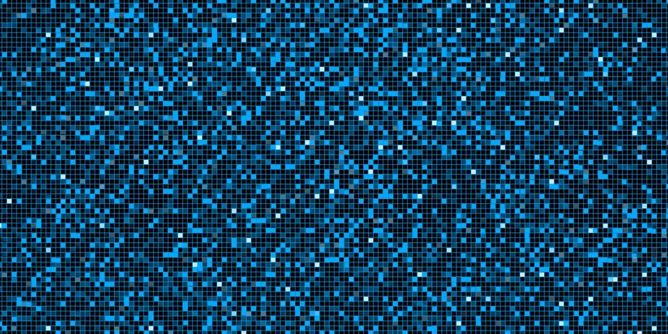 Blue Mosaic Pattern Black Background Blur Mosaic Template Blank Design Elemen Stock Illustration