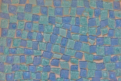 Blue Mosaic pattern Foto stock