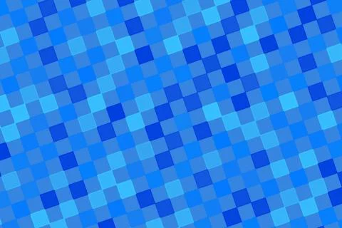Blue mosaic pattern with small square tiles on surface Illustrazione stock
