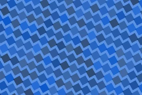 Blue mosaic pattern with small square tiles on surface Stock Illustration
