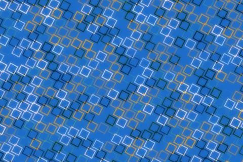 Blue mosaic pattern with squares and geometric shapes Stock Photos
