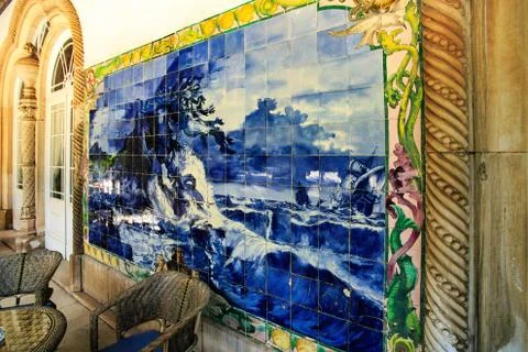 Blue mosaic Stock Photos