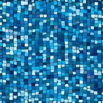 Blue mosaic seamless background Stock Illustration