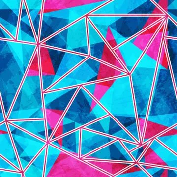 Blue mosaic seamless pattern Stock Illustration