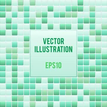 Blue mosaic small tile texture background of spa. Stock Illustration