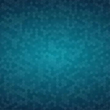 Blue Mosaic Tile Honeycomb Vector Background. Stock Illustration