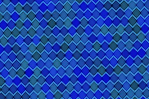 Blue mosaic tile pattern with geometric shapes and shades Stock Illustration