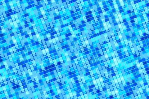 Blue mosaic tile pattern with small square shapes Stock Photos