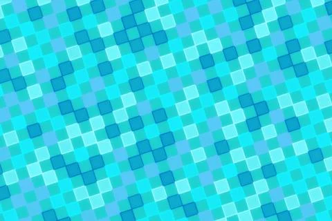 Blue mosaic tile pattern with small square shapes Stock Photos