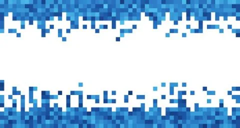 Blue mosaic tile seamless pattern background with copy space for continuous r Stock Photos