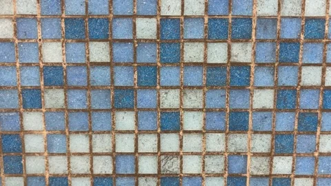 Blue Mosaic Tile Texture Close Up Vídeo Stock 331835441