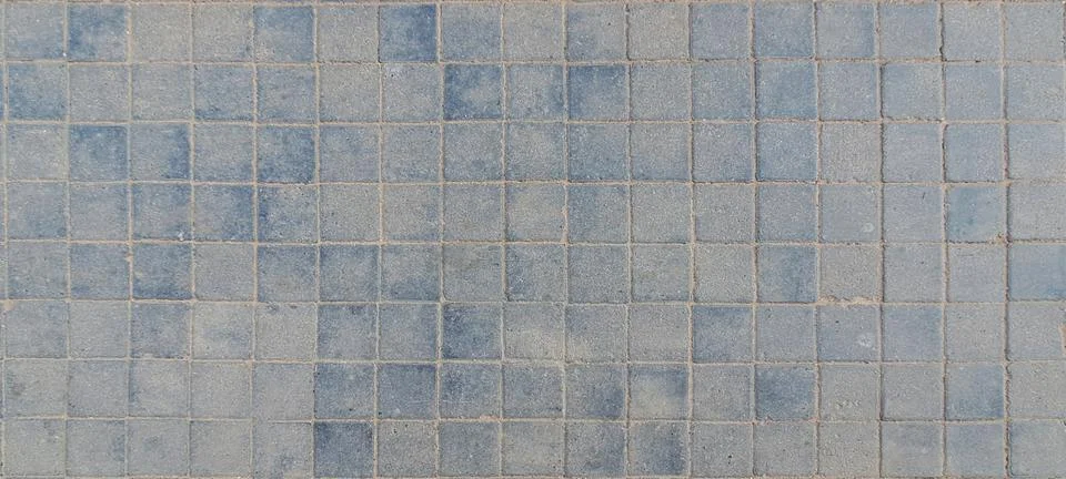 Blue mosaic tile wall with subtle texture 스톡 사진