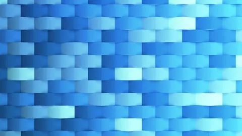 Blue mosaic tiles pattern background in technology concept. Simple texture. 3 Illustrazione stock
