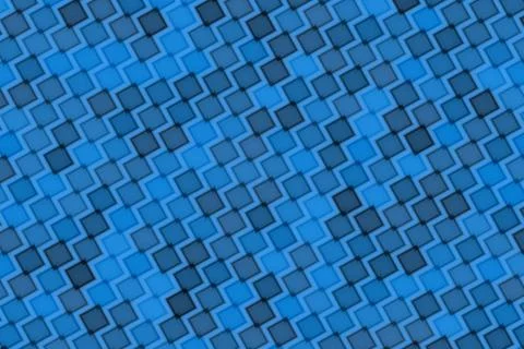 Blue mosaic tiles pattern in a geometric design Stock Illustration