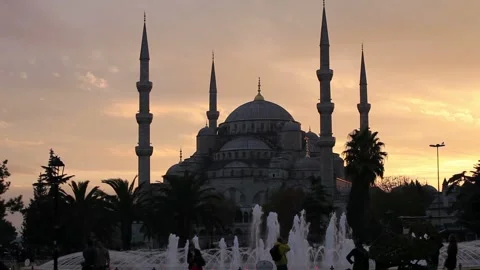 Blue Mosque at dusk Stock Footage 276695205