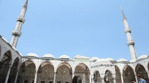 Blue mosque exterior Stock Footage 9455377