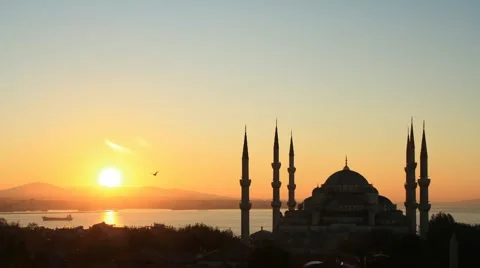 Blue Mosque Stock Footage 1079049