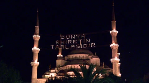 The Blue Mosque Stock Footage 23345726