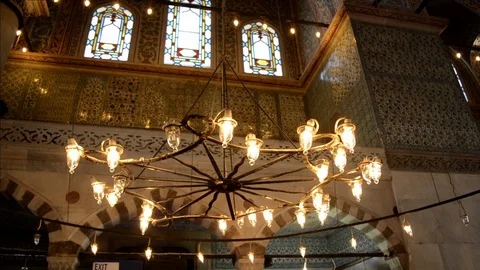 Blue Mosque Interior 1 Video stock 106746621