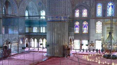 Blue Mosque interior 库存影片 40519843