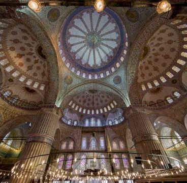 The Blue Mosque Interior Stock Photos