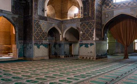 Blue Mosque Interior Tabriz Stock Photos