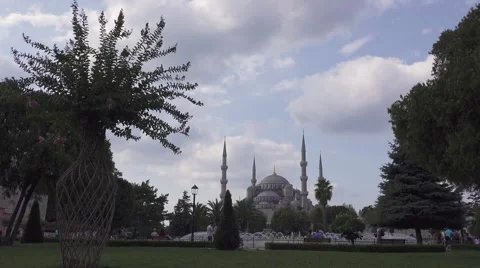 The Blue Mosque in Istanbul city. Turkey in 4K Stock Footage
