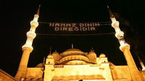 Blue Mosque in Istanbul during Ramadan Stock Footage 11337448