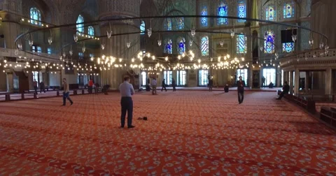 :The Blue Mosque in Istanbul Stock Footage 62100083