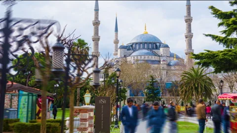 The Blue Mosque Istanbul Hyperlapse Stock-Footage 244485177