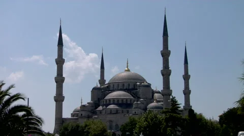 Blue mosque, Istanbul, Turkey Stock Footage 48236873