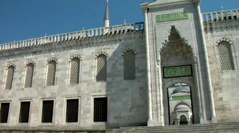 Blue mosque, Istanbul, Turkey Stock Footage 48237407