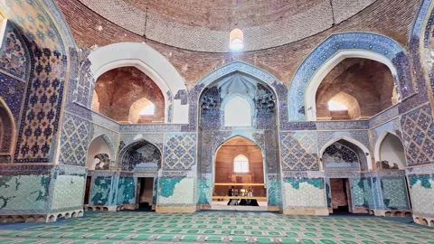 Blue Mosque or Masjed-e Mo?affariya, Tabriz, iran Stock Footage 304003120