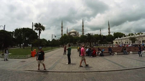 Blue Mosque. Sultan Ahmed Mosque in Istanbul. Turkey. 4K. Stock Footage 82674665