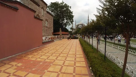 Blue Mosque. Sultan Ahmed Mosque in Istanbul. Turkey. 4K. Stock Footage 82674847