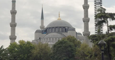 The Blue Mosque (Sultan Ahmed Mosque) in Istanbul, Turkey Stock Footage 220887337