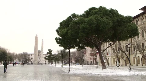 Blue Mosque ( Sultan Ahmet Mosque Square)  in Turkey 動画素材 46386904