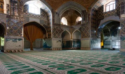 Blue Mosque Tabriz Interior Iran Stock Photos
