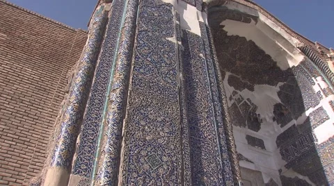 Blue Mosque of Tabriz, Iran (3).mp4 Stock Footage 61396295
